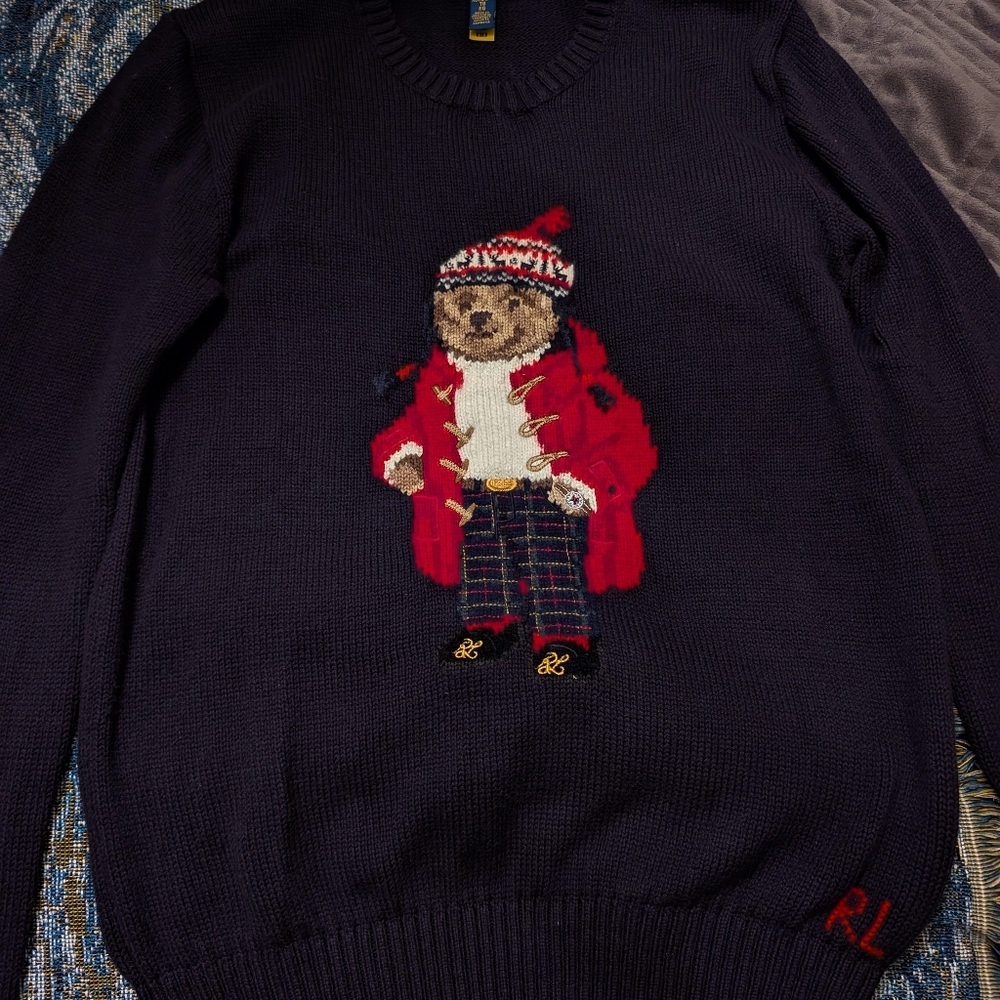 Polo Ralph Lauren Navy Bear Sweater